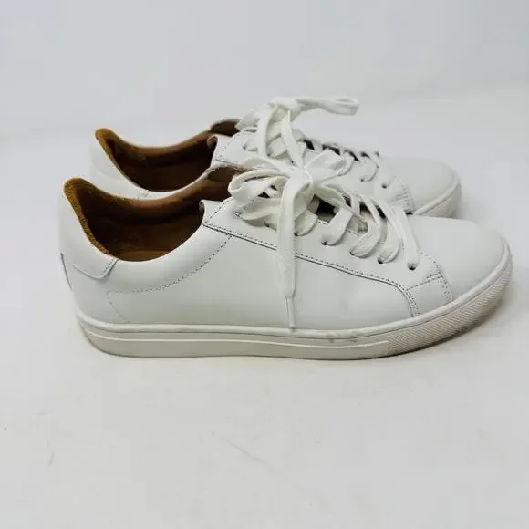 Quince White Leather Low-Top Sneakers with Tan Lining - Picture 6 of 14